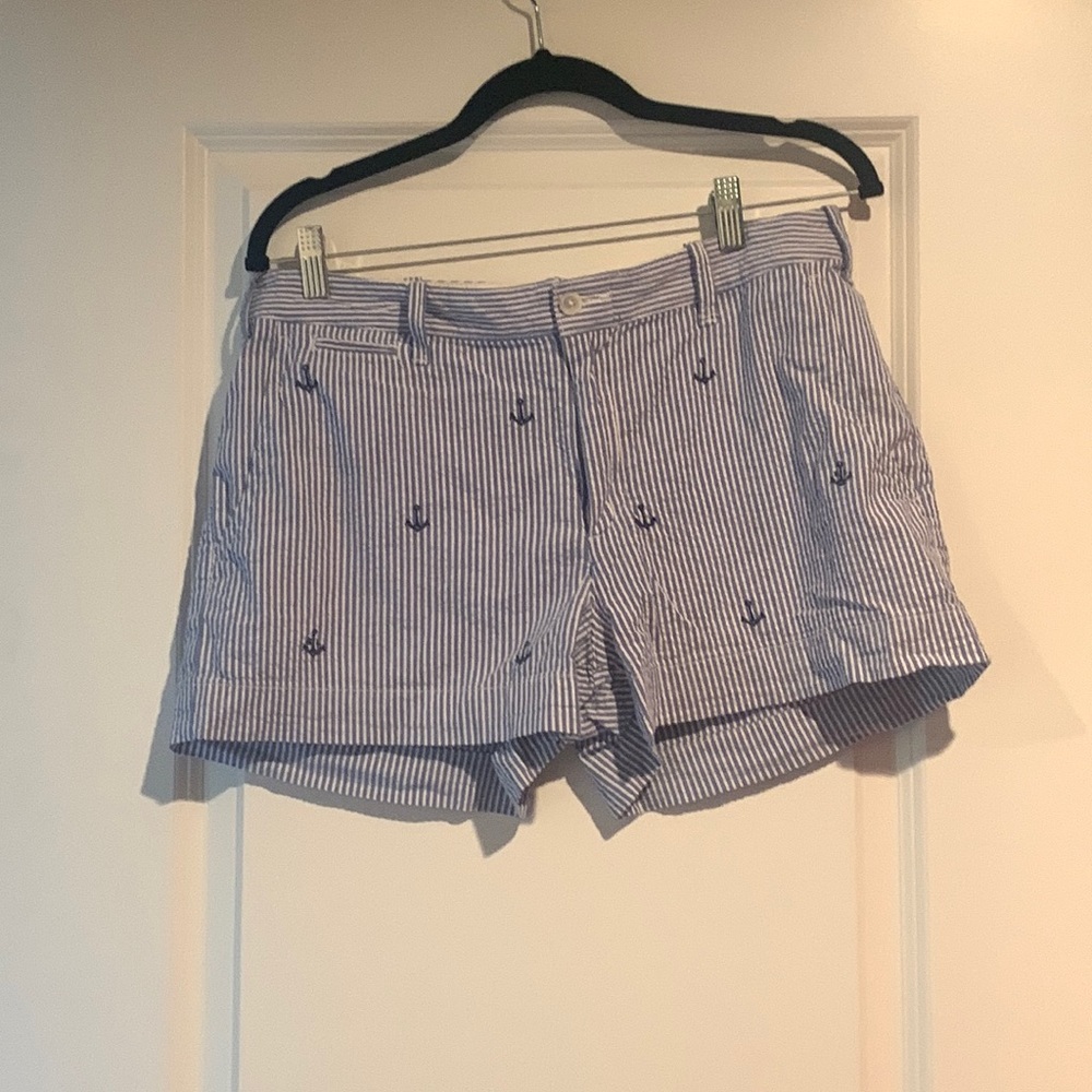 Polo Embroidered Seersucker Shorts